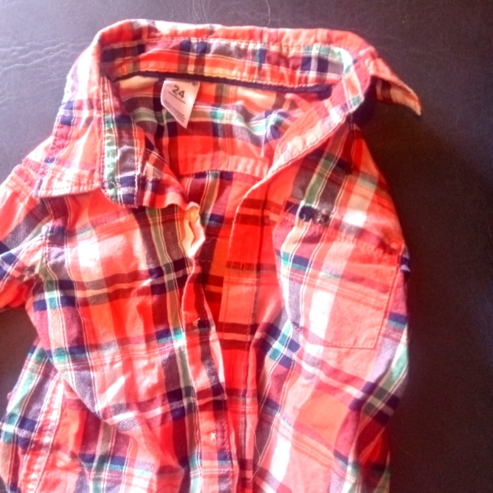 Plaid button shirt